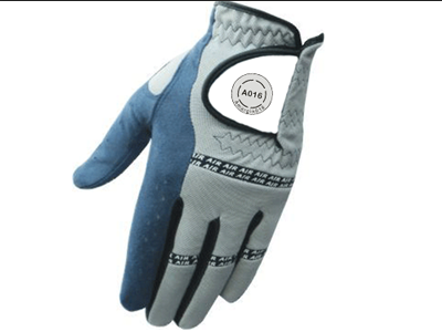 奥博男式蓝/灰耐磨布手套ABST015